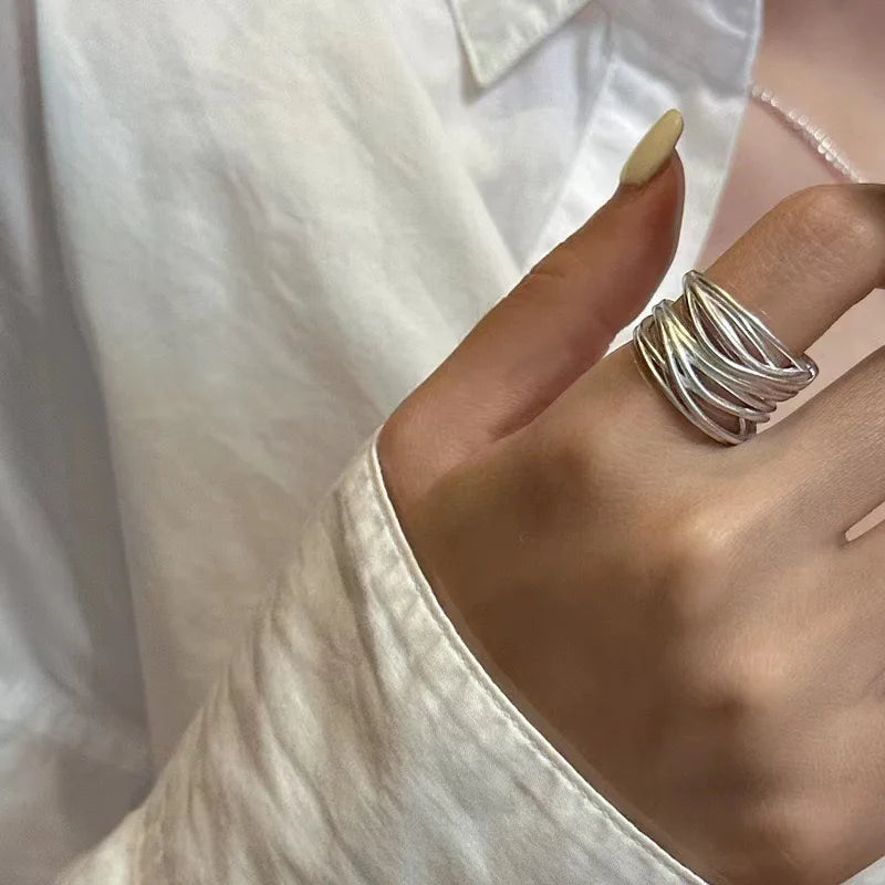 925 Sterling Rings Geometric