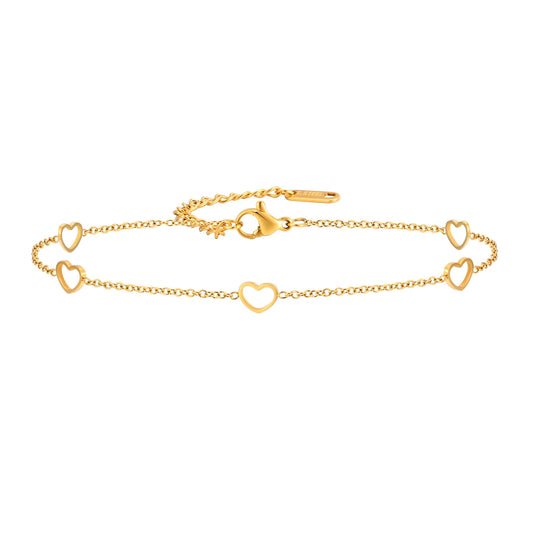 Heart Anklet Chain Bracelet for Women