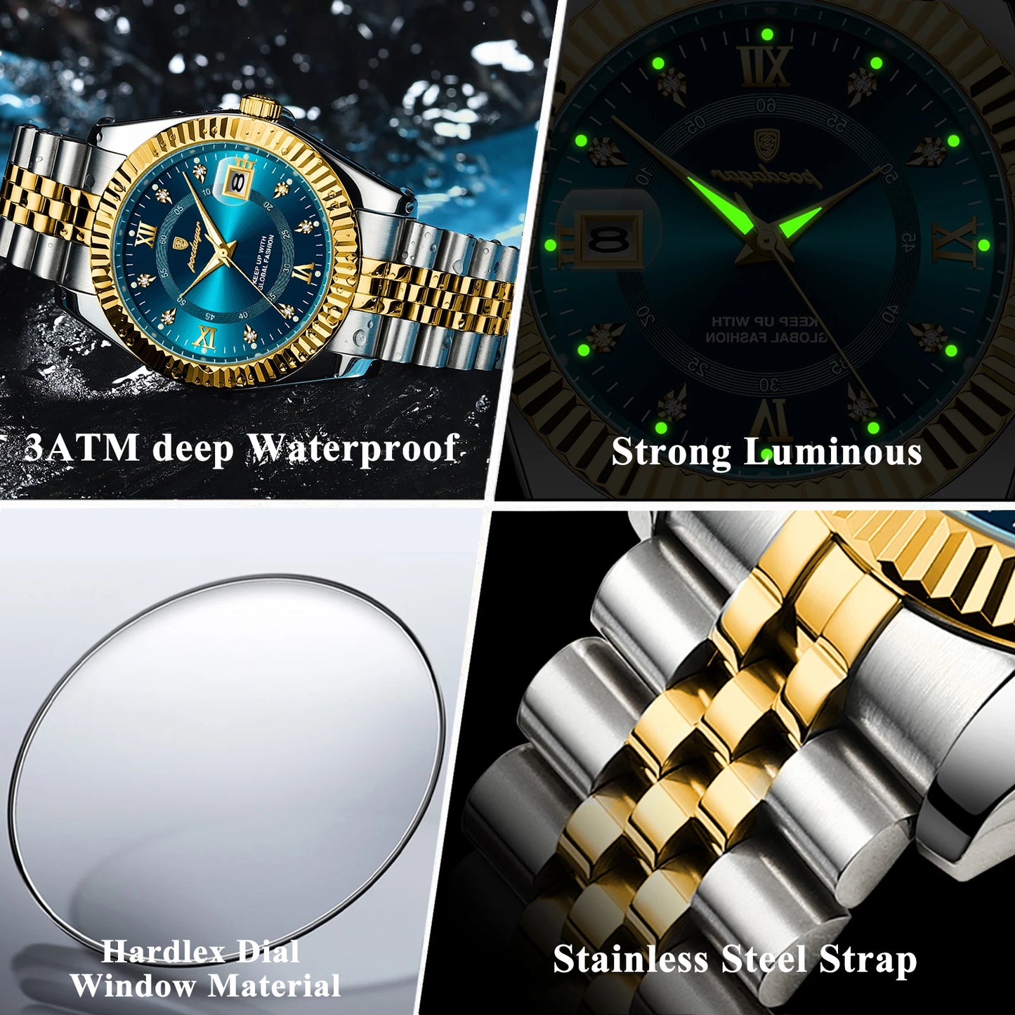 Luxury Sport Wrist Watch For Man Waterproof