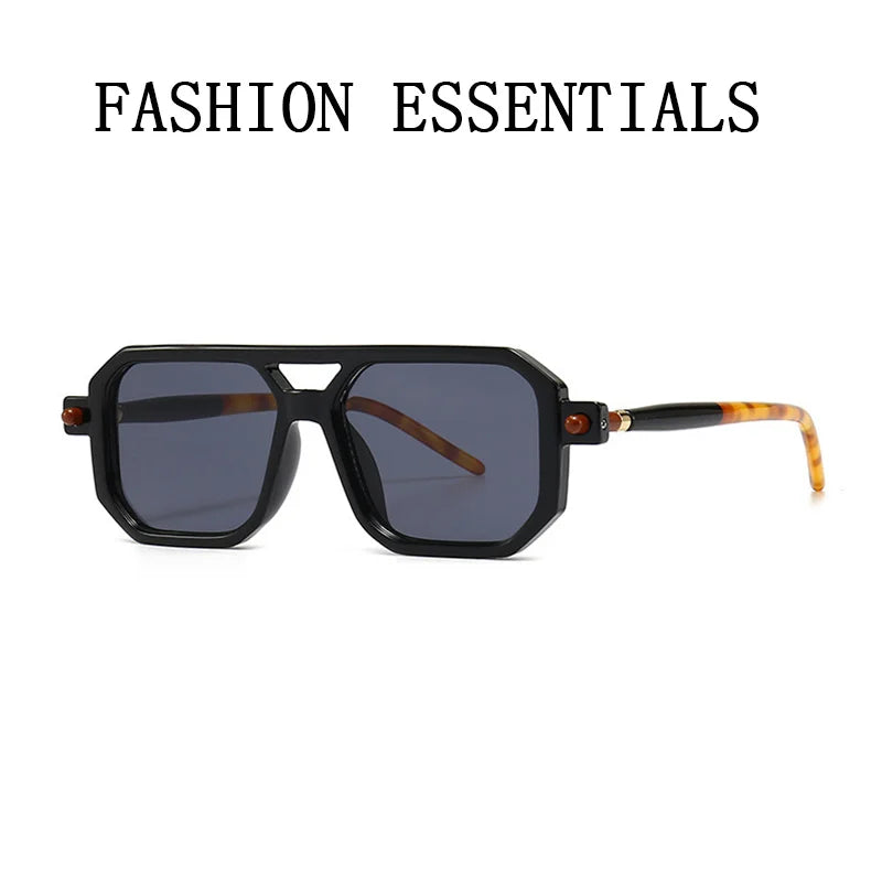 Retro Fashion Square Frame Sunglasses For Men